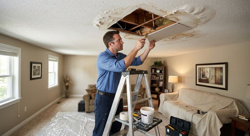 Ceiling Water Leak Repair Service